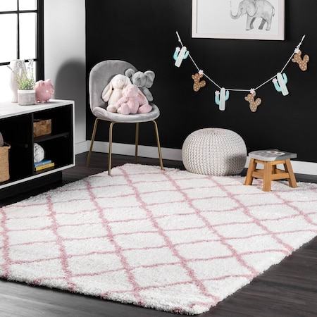 Nuloom Nelda Trellis Kids Shag Area Rug 3ft 3in x 5ft OZAS03B-3205
